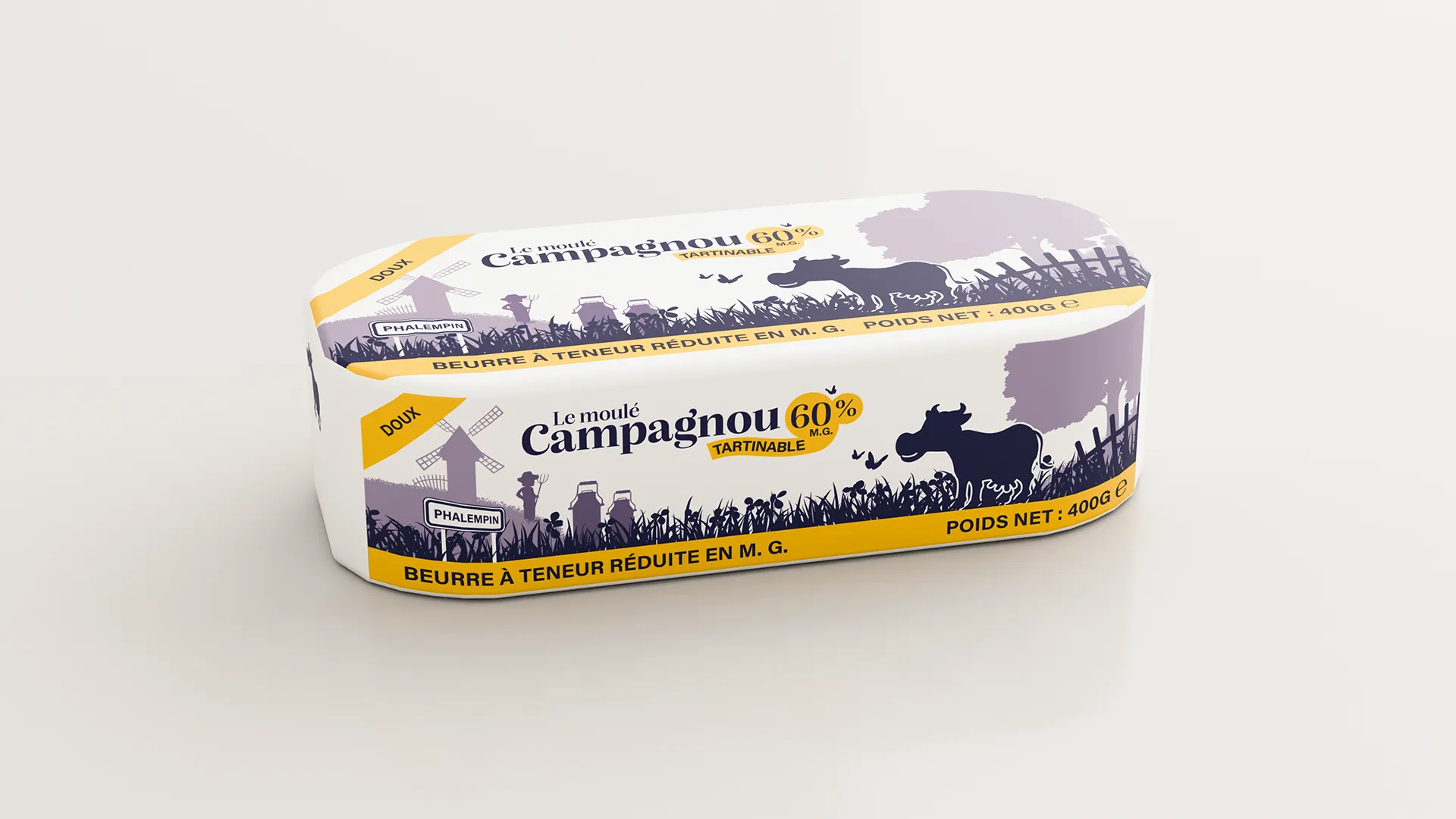 Beurre plaquette tartinable Campagnou doux 200g
